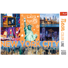 پازل 1000 تکه ترفل مدل تصاویر نیویورک سری Neon Color Line, image 2