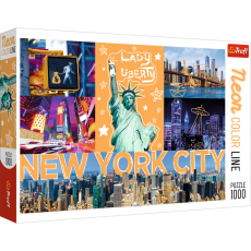 پازل 1000 تکه ترفل مدل تصاویر نیویورک سری Neon Color Line, image 