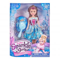عروسک 26 سانتی پرنسس برفی Sparkle Girlz مدل Winter Princess (با دامن  آبی), image 