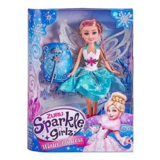 عروسک 26 سانتی پرنسس برفی Sparkle Girlz مدل Winter Princess (با دامن سبز), image 