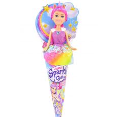 عروسک قیفی یونیکورن Sparkle Girlz مدل Rainbow Unicorn (با موی سرخابی), image 