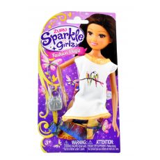 لباس عروسک 26 سانتی Sparkle Girlz (پیراهن سفید), image 