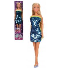 عروسک 29 سانتی Steffi Love با لباس پولکی  آبی, image 4