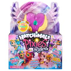 عروسک هچیمال پیکسی رایدر سورپرایز Hatchimals Pixies سری Riders مدل قلب بنفش و بال طلایی, image 