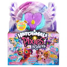 عروسک هچیمال پیکسی رایدر سورپرایز Hatchimals Pixies سری Riders مدل قلب بنفش و بال آبی, image 