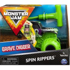 ماشین 15 سانتی Monster Jam سری Spin Rippers مدل Grave Digger, image 