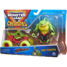 ست ماشین و فیگور Monster Jam سری Creatures با مقیاس 1:64 مدل Big Tooth (سبز), image 5