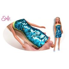 عروسک 29 سانتی Steffi Love با لباس پولکی  آبی, image 5