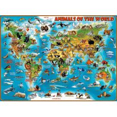 پازل 300 تکه رونز برگر مدل نقشه حیوانات جهان, image 2