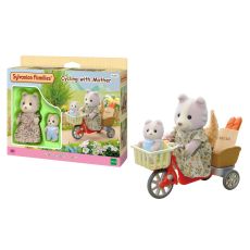 ست مادر و فرزند به همراه سه چرخه عروسک های Sylvanian Families, image 