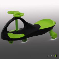 سه‌چرخه لوپ کار با چرخ‌های چراغ‌ دار مدل مشکی سبز, image 2