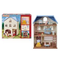 خانه 3 طبقه Blue Terrace همراه با عروسک مادر و فرزند Sylvanian Families, image 