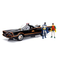 ماشین کلاسیک Batmobile و فیگورهای فلزی رابین و بتمن با مقیاس 1:18 به همراه افکت نوری, image 6