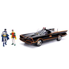 ماشین کلاسیک Batmobile و فیگورهای فلزی رابین و بتمن با مقیاس 1:18, image 5