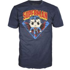 تی شرت فانکو پاپ تی سرمه ای سوپرمن سایز (L), سایز: Large, image 