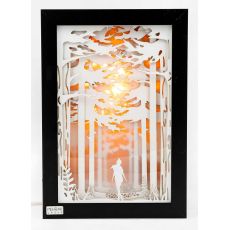 تابلو نورانی دختری در جنگل, image 