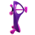 سه‌چرخه لوپ کار با چرخ‌های چراغ‌ دار مدل بنفش صورتی, تنوع: 1190PF-Purple, image 2