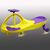 سه‌چرخه لوپ کار با چرخ‌های چراغ‌ دار مدل زرد بنفش, تنوع: 1347PF-Yellow, image 2