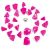 بازی مغناطیسی 55 قطعه‌ای جیومگ مدل KOR Pink, image 4