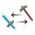 اسلحه‌ی تبدیل‌شونده‌ی ماینکرفت مدل Click And Switch Sword And Pickaxe, image 3