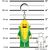جاکلیدی 7 سانتی چراغ دار مرد لگویی با لباس ذرت IQ Lego, تنوع: 53683P-Corn, image 7