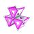 بازی مغناطیسی 68 قطعه‌ای جیومگ مدل Pink, image 4