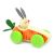 ماشین هویجی چوبی پیکاردو با خرگوش راننده, تنوع: BZ-01-C-PD-Carrot, image 