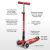 اسکوتر مکسی دلوکس جمع شو مایکرو Micro با چرخ های چراغ دار مدل قرمز, تنوع: MMD098-Red, image 2