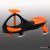 سه‌چرخه لوپ کار با چرخ‌های چراغ‌ دار مدل مشکی نارنجی, تنوع: 1186PF-Orange, image 2