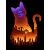 تابلو نورانی گربه بر روی بام, image 2