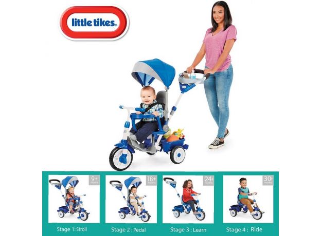 کالسکه‌ی آبی 4 در 1 Little Tikes, image 