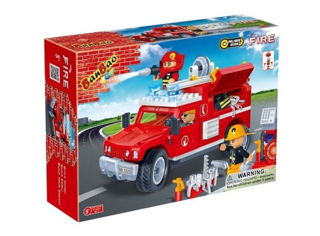 بازی ساختنی Banbao مدل ماشین آتش‌نشانی, image 