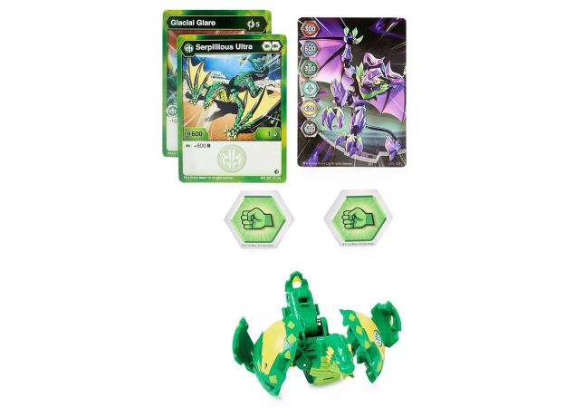 پک تکی Ultra باکوگان Bakugan سری GeoGan Rising مدل Serpillious, image 2