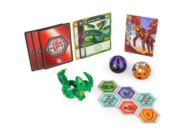 پک 3 تایی Starter باکوگان Bakugan مدل  Apophix سبز, image 2