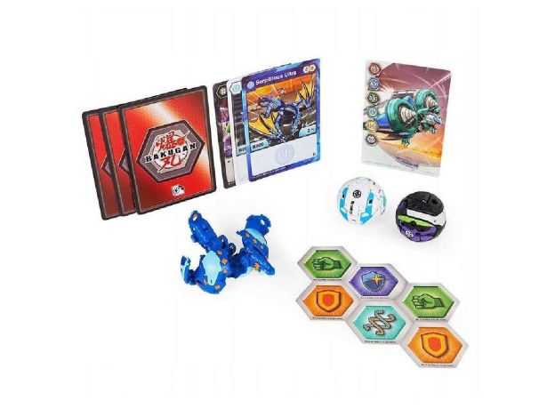 پک 3 تایی Starter باکوگان Bakugan مدل  Serpillious آبی, image 2