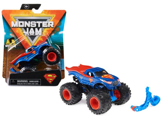 ماشین Monster Jam مدل Superman با مقیاس 1:64 به همراه پایه, تنوع: 6044941-Superman, image 