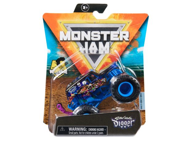 ماشین Monster Jam مدل Digger با مقیاس 1:64 به همراه پایه, تنوع: 6044941-Digger, image 4