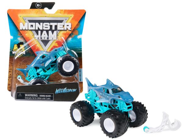 ماشین Monster Jam مدل Megalodon با مقیاس 1:64 به همراه پایه, تنوع: 6044941-Megalodon, image 