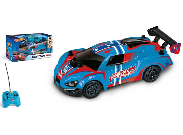 ماشین کنترلی Hot Wheels سری Race Team مدل آبی قرمز با مقیاس 1:28, image 