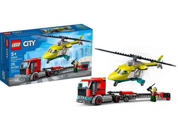 لگو سیتی مدل حمل و نقل هلیکوپتر نجات (60343), image 