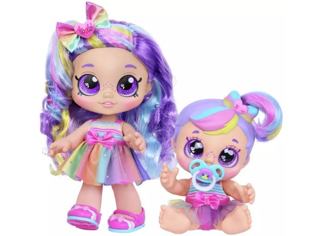 عروسک Kindi Kids به همراه خواهر کوچولو مدل Rainbow Kate, image 