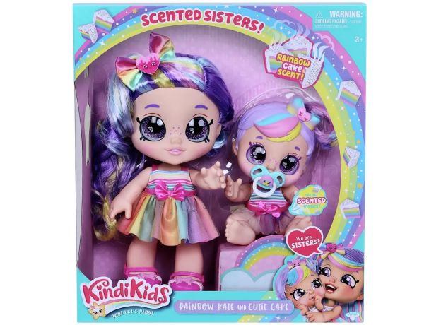 عروسک Kindi Kids به همراه خواهر کوچولو مدل Rainbow Kate, image 4