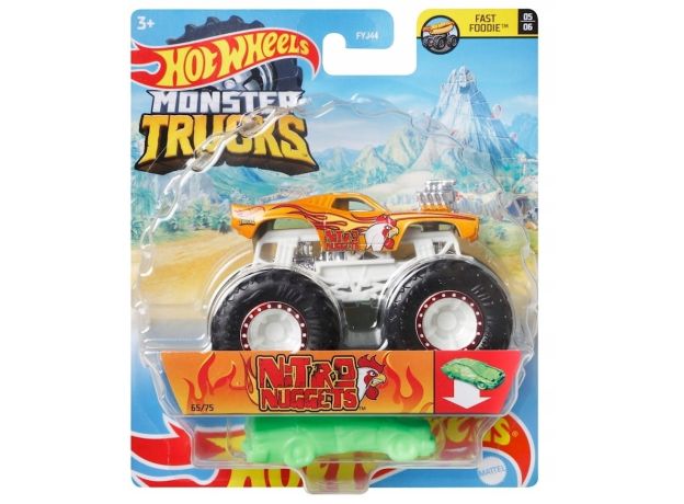 پک تکی ماشین Hot Wheels سری Monster Truck مدل NItro Nuggets, image 