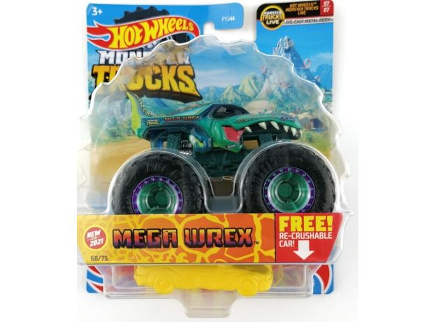 پک تکی ماشین Hot Wheels سری Monster Truck مدل Mega Wrex, image 