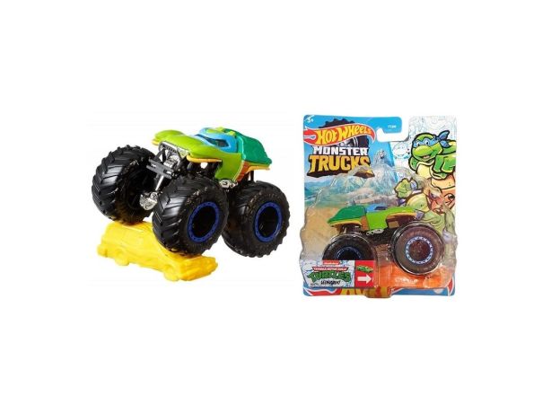 پک تکی ماشین Hot Wheels سری Monster Truck مدل Teenage Mutant Ninja Turtles Leonardo, image 6