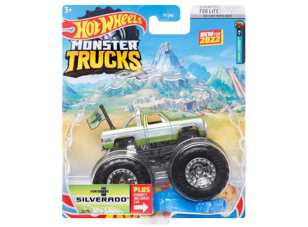 پک تکی ماشین Hot Wheels سری Monster Truck مدل Silverado, image 