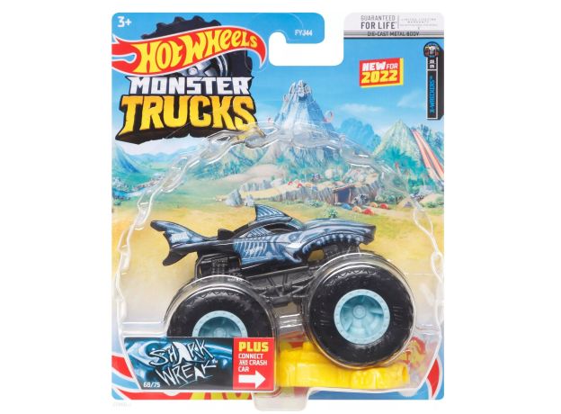 پک تکی ماشین Hot Wheels سری Monster Truck مدل Shark Wreak, image 