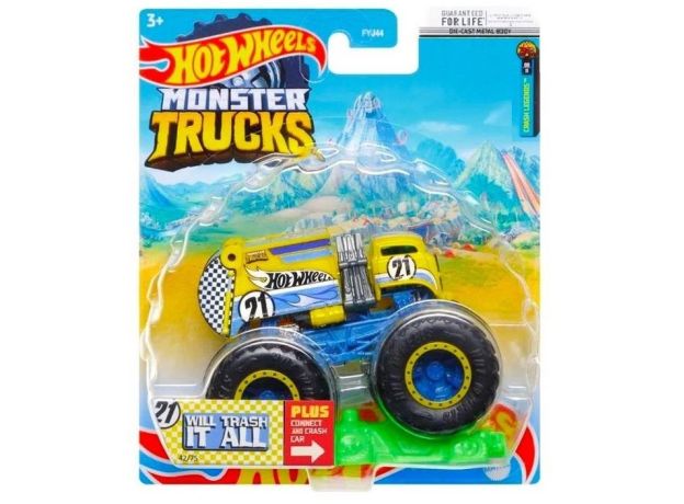 پک تکی ماشین Hot Wheels سری Monster Truck مدل Will Trash It All, تنوع: FYJ44-Will Trash It All, image 