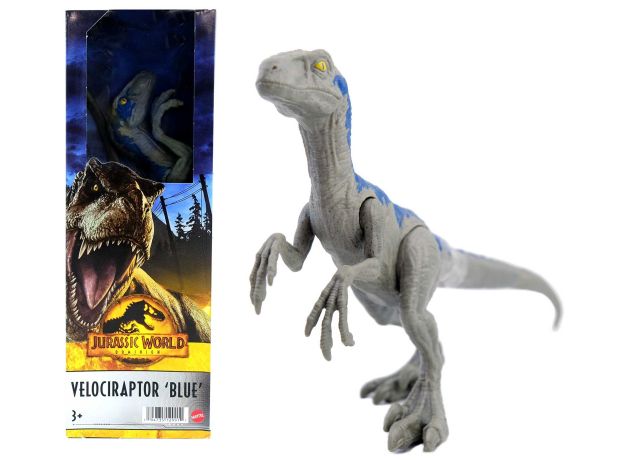 فیگور 35 سانتی Mattel مدل Jurassic World Blue Velociraptor, تنوع: GWT54-Blue Velociraptor, image 