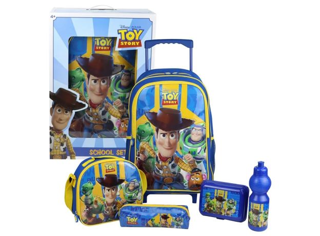 ست 5 در 1 کوله پشتی چرخدار 46 سانتی Toy Story, image 